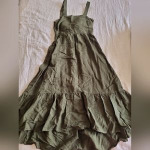 Rw&co Olive Green Midi Dress Size Small
